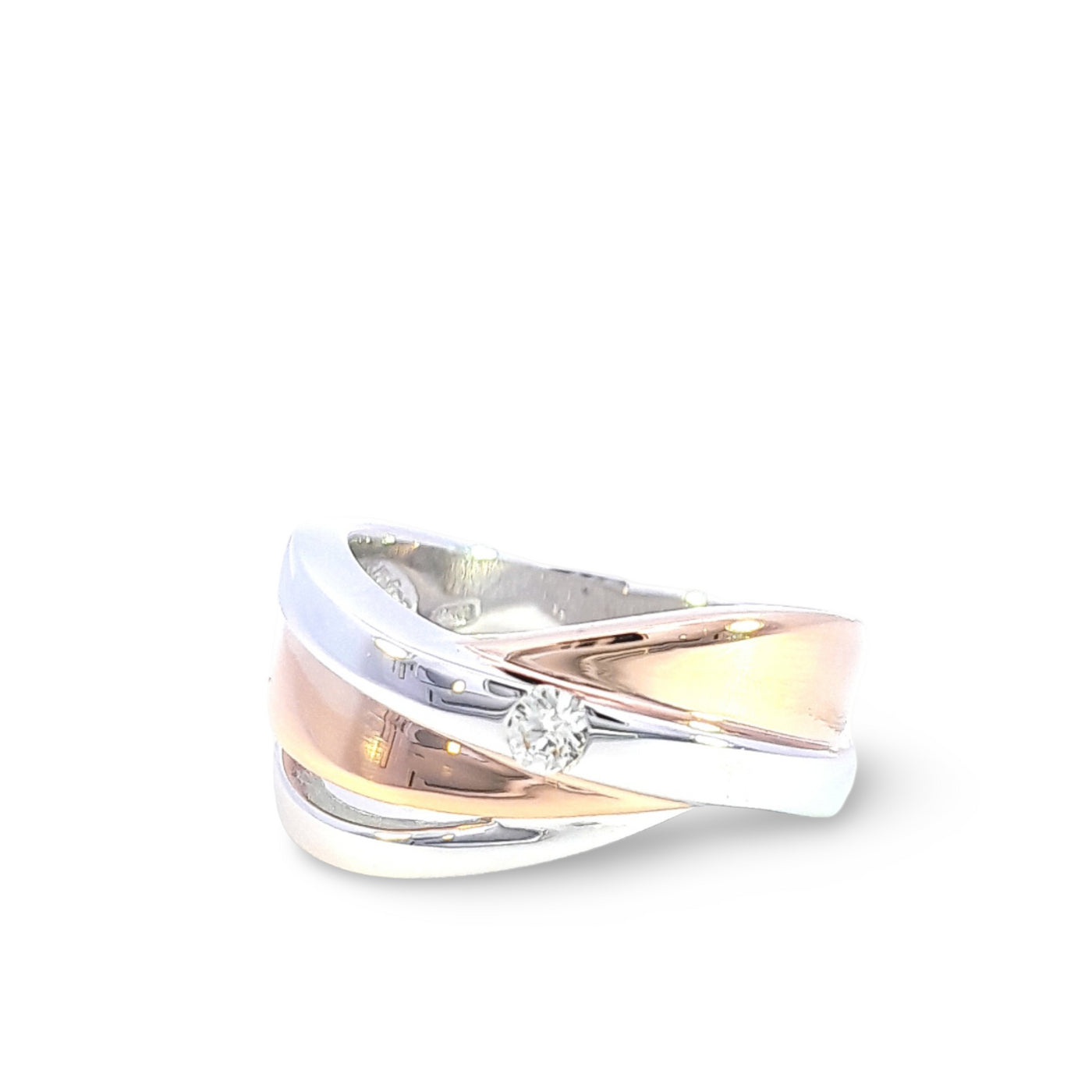 Sterling Silver/Rose Gold Plate Ring