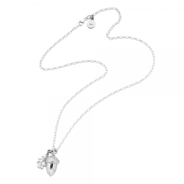 Sterling Silver Acorn & Leaf Necklace