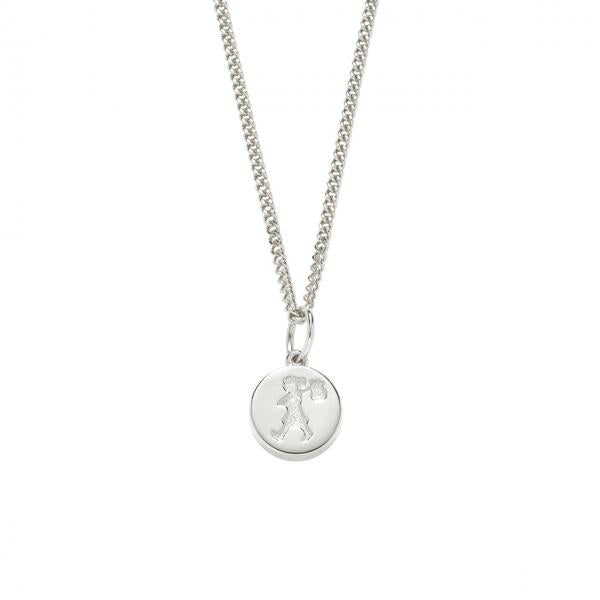 Sterling Silver Runaway Stamp Necklace