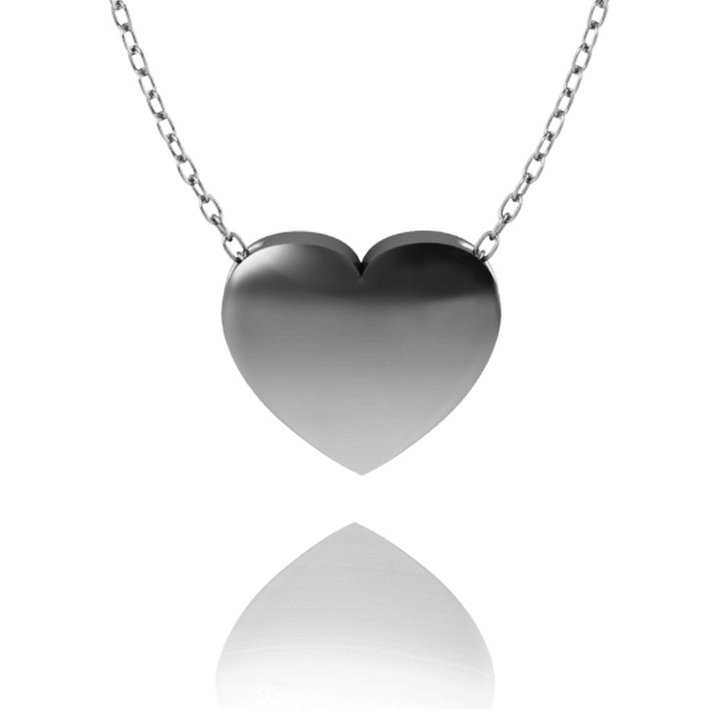 Sterling Silver 'Heart' Necklace - Plain
