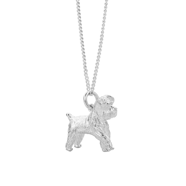 Sterling Silver Lunar Dog Necklace