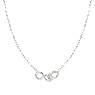 Lovecloud Sterling Silver & CZ Infinity Necklace