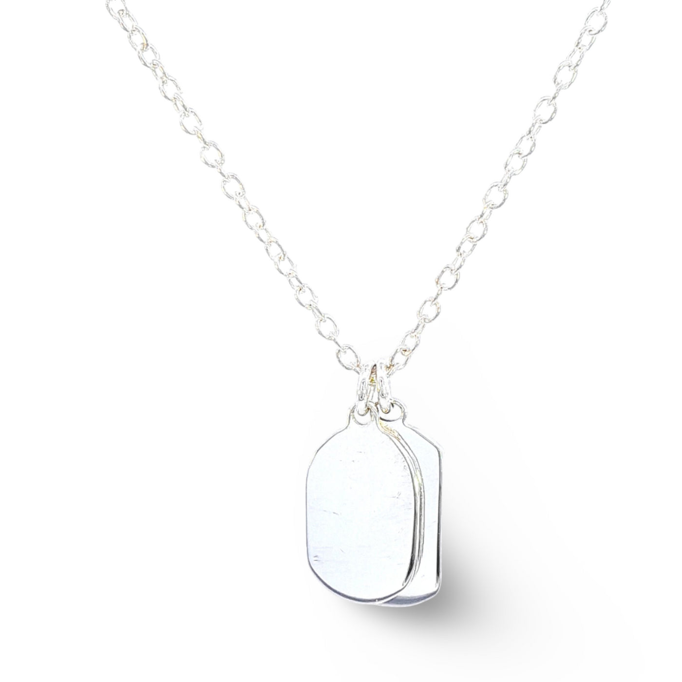 Sterling Silver 2 x Dog Tag Necklace