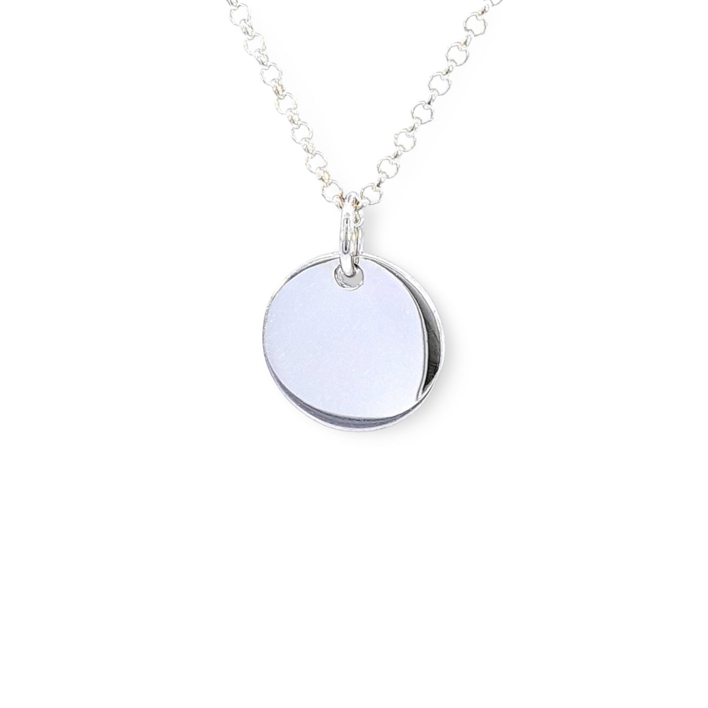 Sterling Silver Round Tag Pendant Only