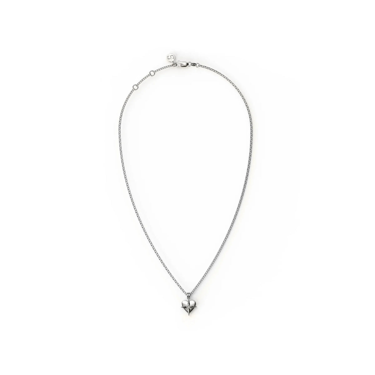 Birthstone Heart Necklace - April - Diamond