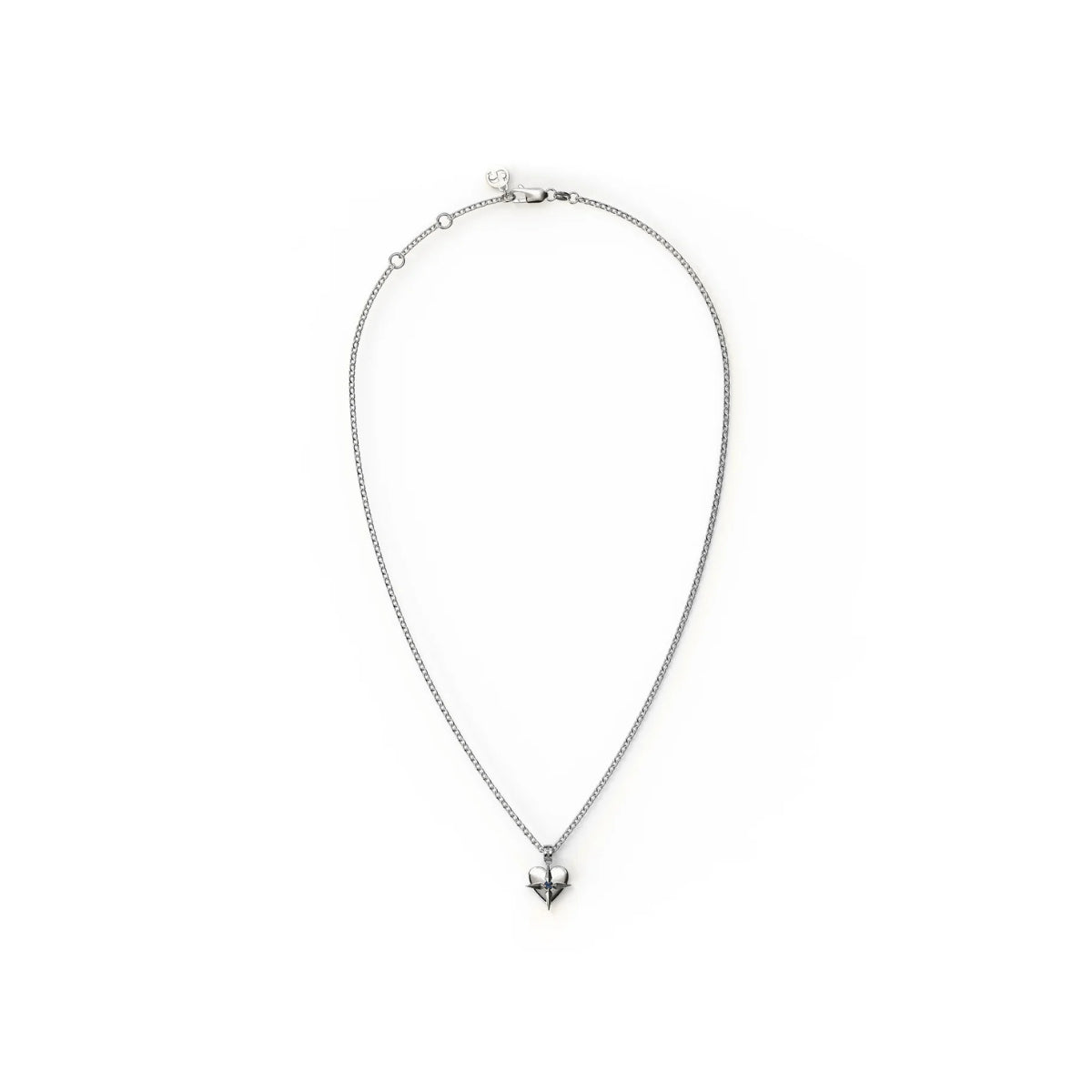 Birthstone Heart Necklace - September - Sapphire