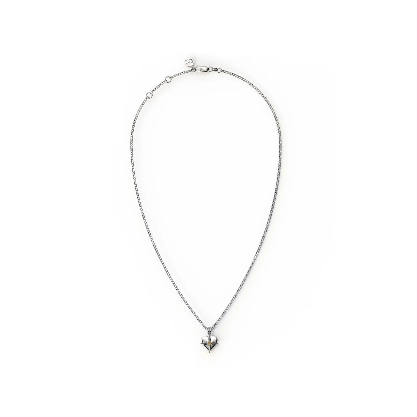 Birthstone Heart Necklace - November - Citrine