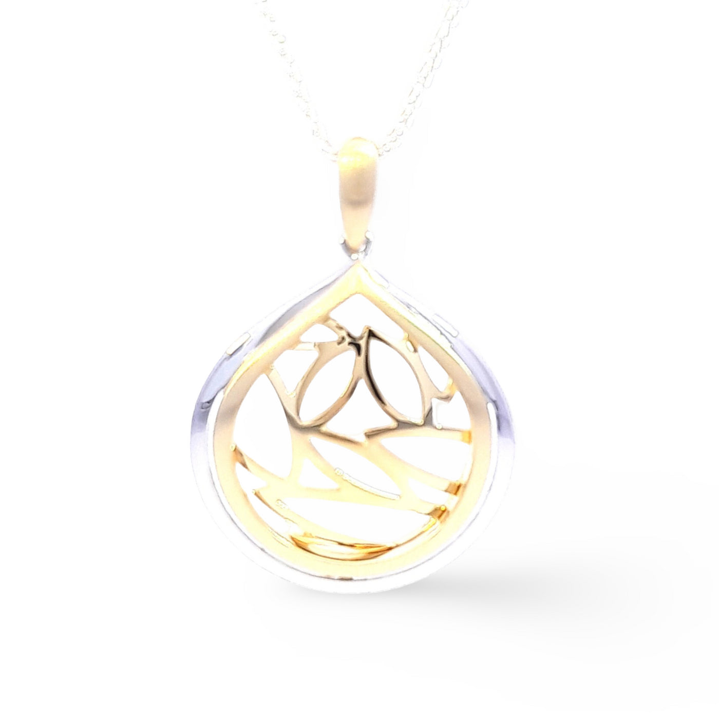 Sterling Silver & Yellow Gold Plated Pendant