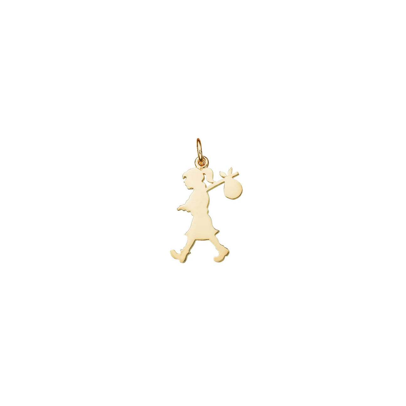 Large Runaway Girl Charm Gold-Plated