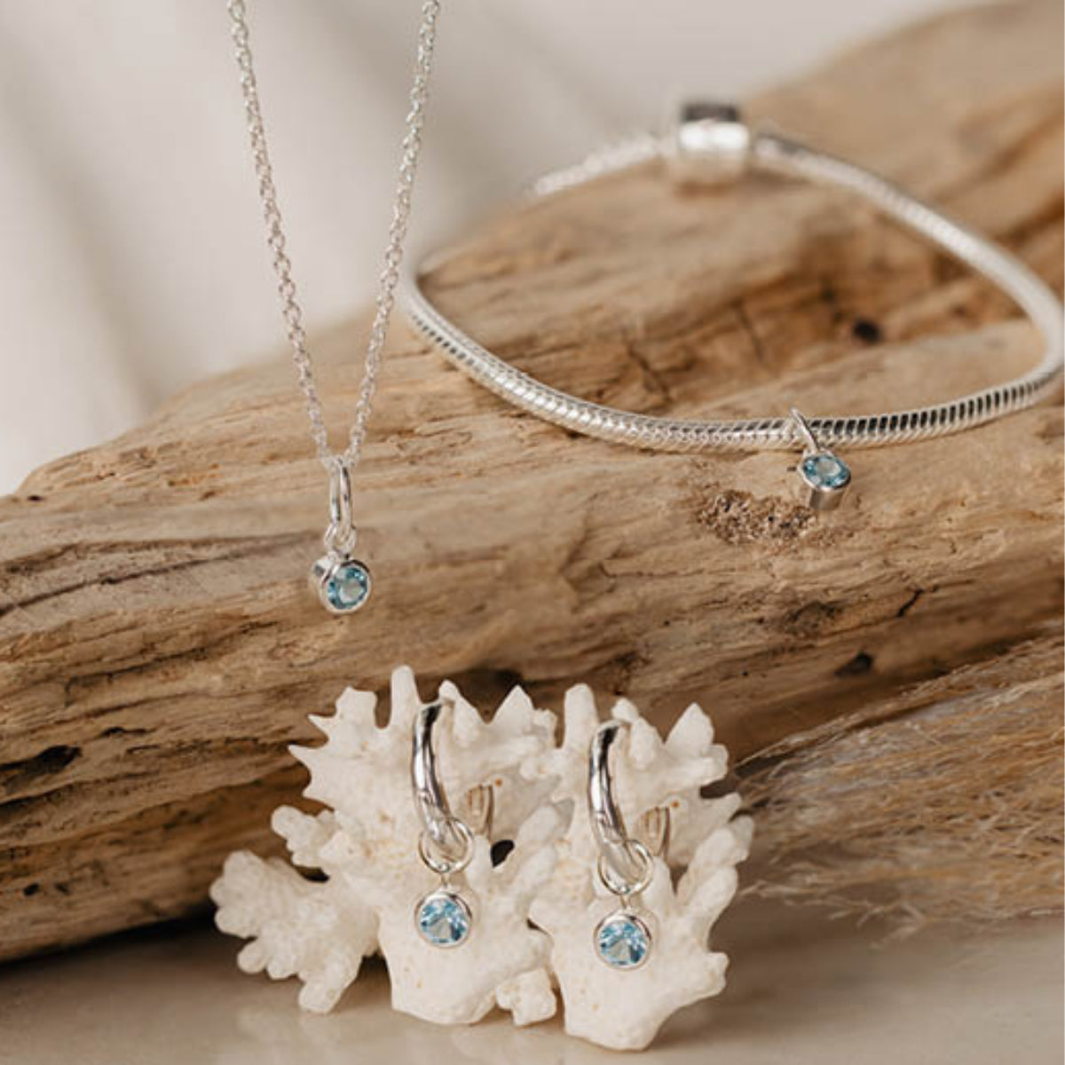 December Pendant Charm (Blue Topaz)