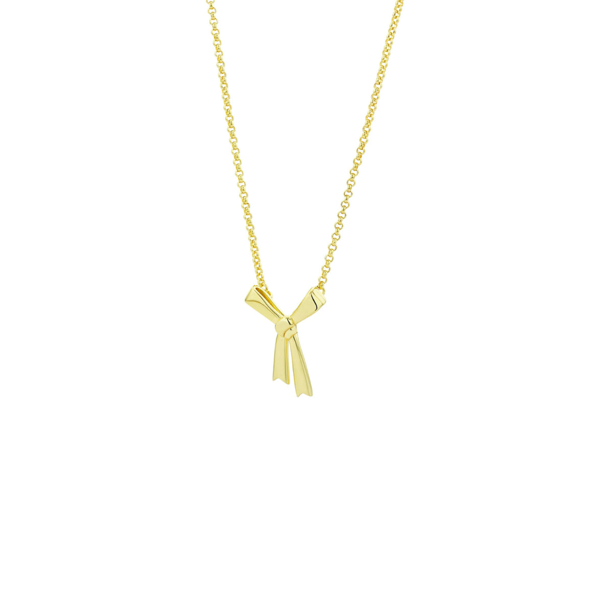 Small Bow Necklace Gold-Plated