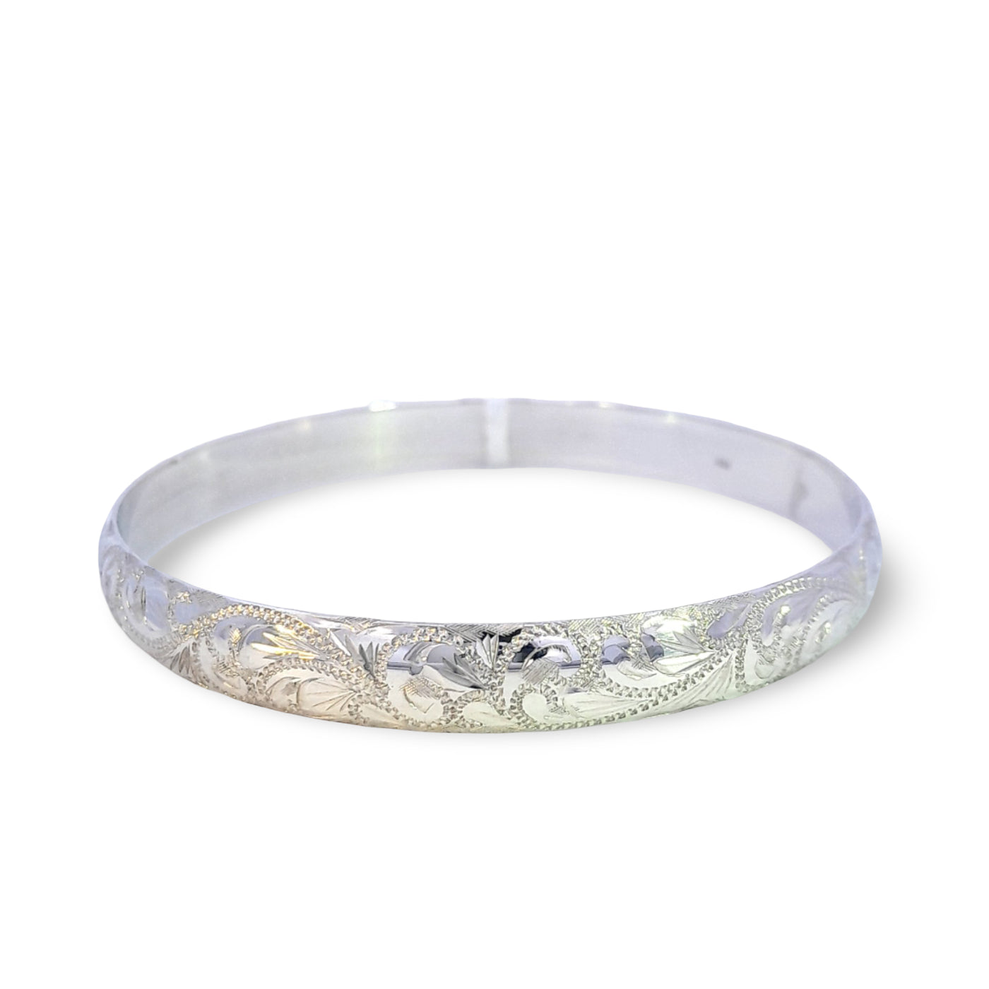 Sterling Silver Engraved Bangle