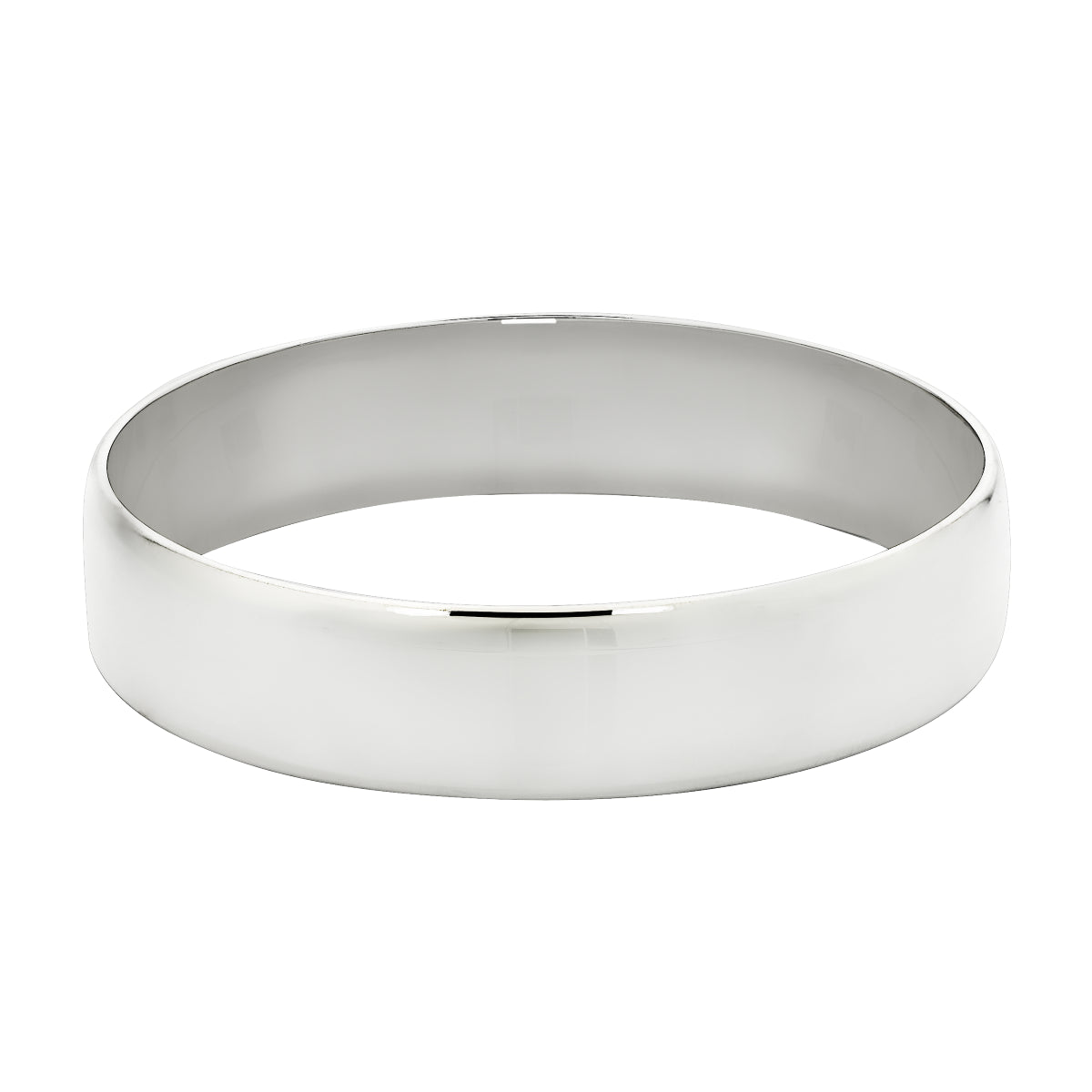 Sterling Silver Half Round Bangle
