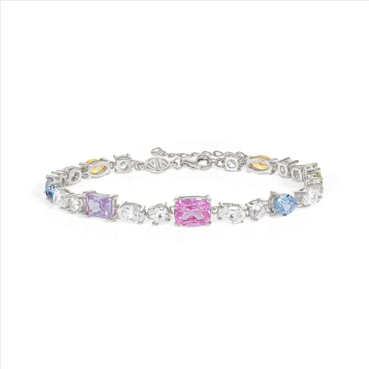 Colour Wave Sterling Silver & CZ Rich Bracelet