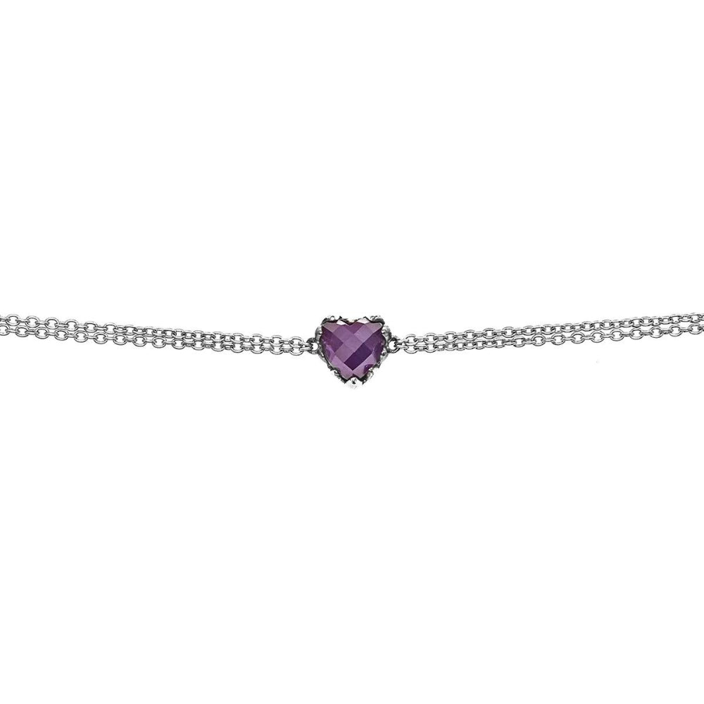 Love Claw Bracelet Dark Amethyst