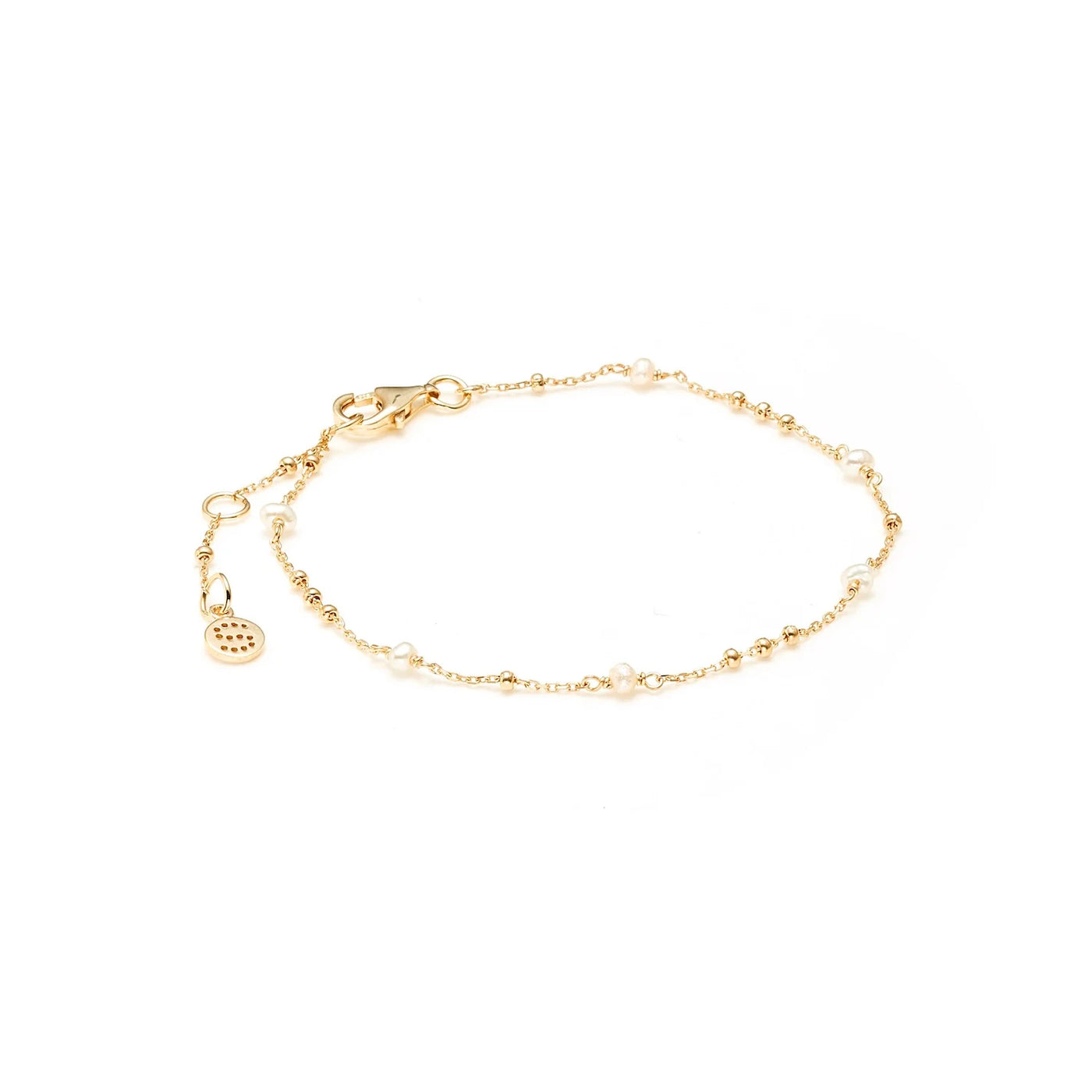 Dotty Fresh Water Pearl & Gold Plated Bracelet