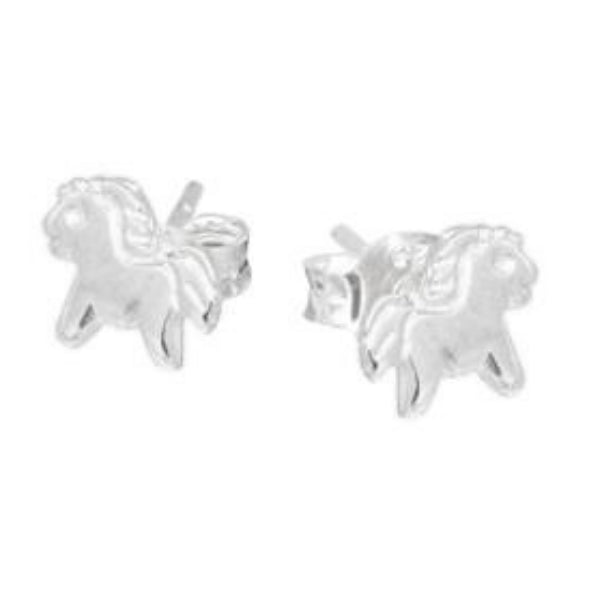Sterling Silver Pony Stud Earring