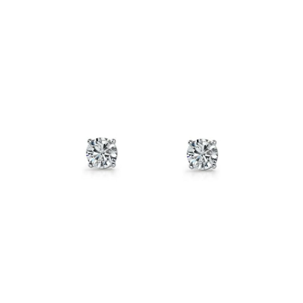 Sterling Silver Cubic Zirconia Earring - 5mm