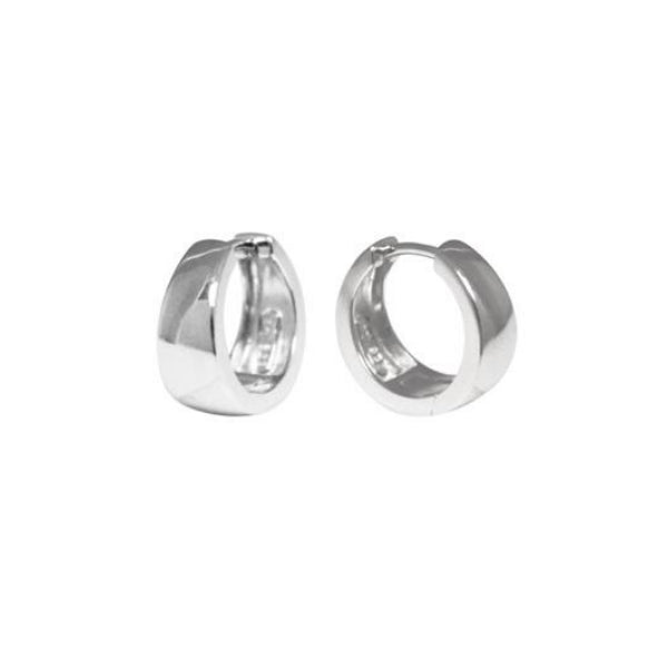 Sterling Silver Tappered Huggie Earring