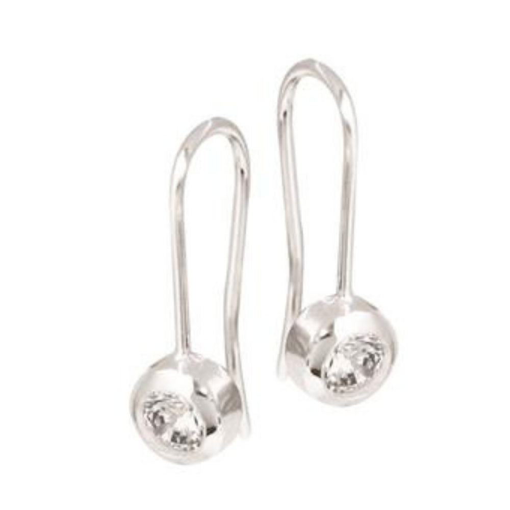 Sterling Silver & Cubic Zirconia Drop Earring