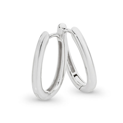 Sterling Silver U-Shaped Huggie Earrings