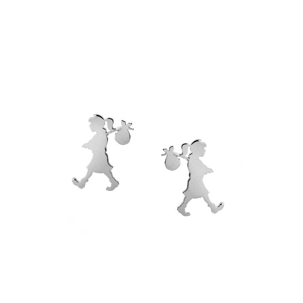 Sterling Silver Runaway Girl Stud Earring