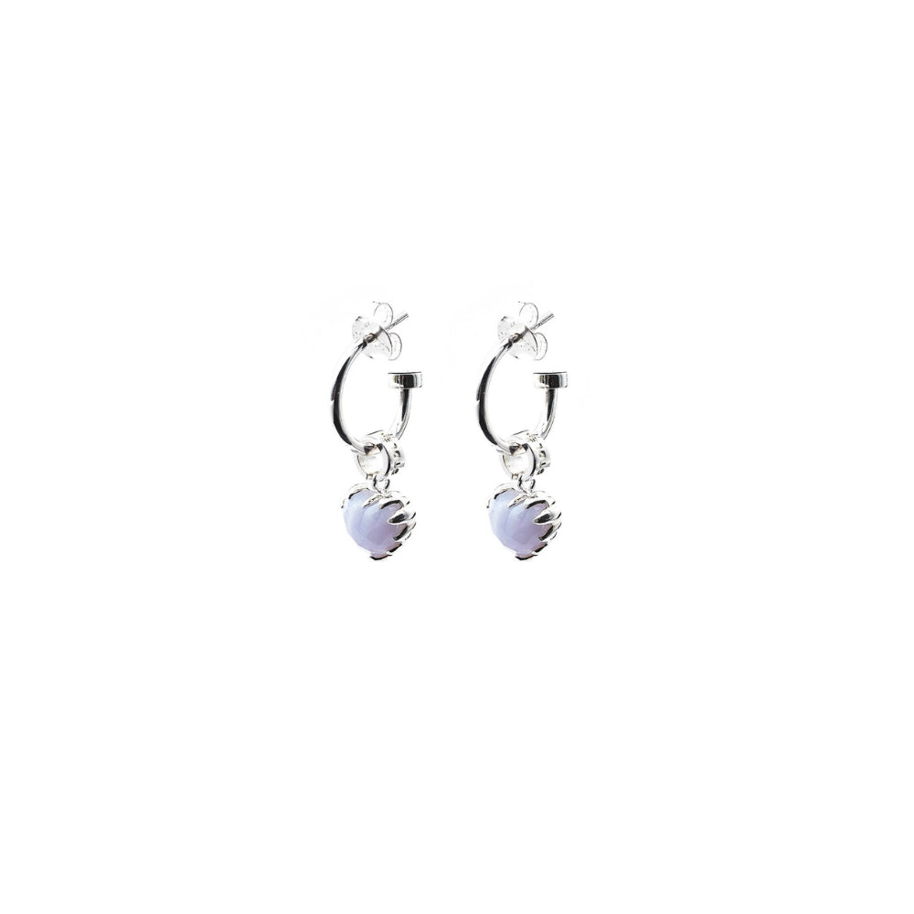 Love Anchor Earring - Blue Lace Agate