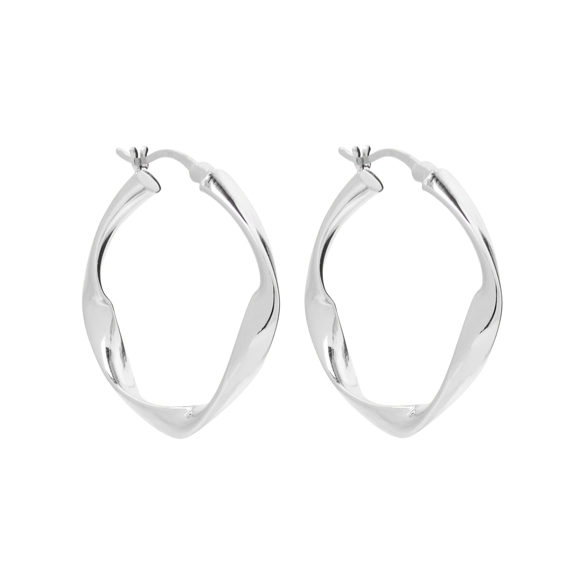 Garden of Eden Silver Hoop Earring