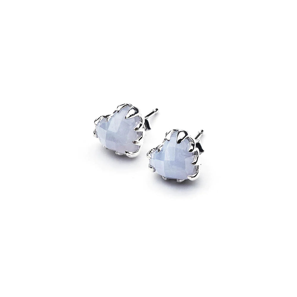Love Claw Earring - Blue Lace Agate