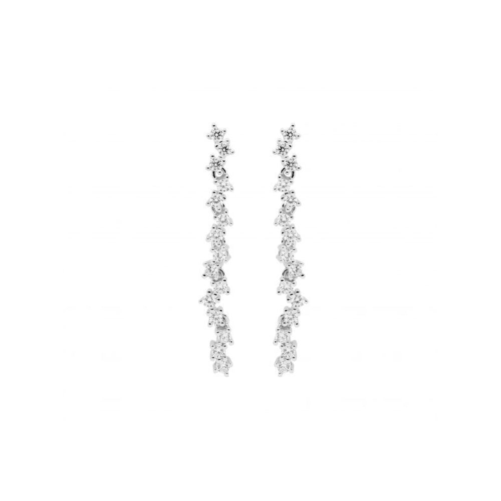 Sterling Silver Cubic Zirconia Drop Earring