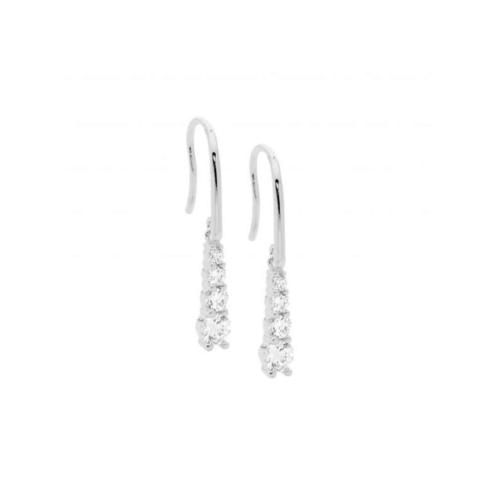 Sterling Silver Cubic Zirconia Drop Earring