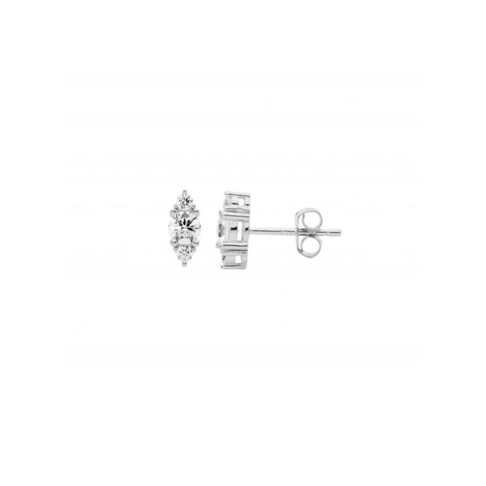 Sterling Silver Cubic Zirconia Stud Earring