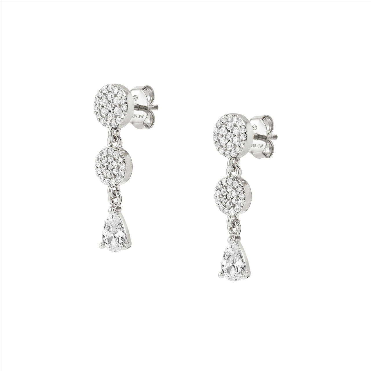 Lucentissima Sterling Silver & CZ Earring