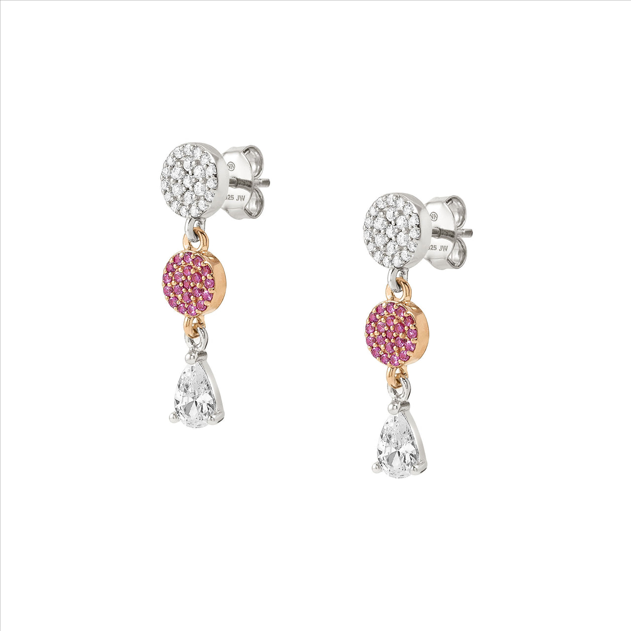 Lucentissima Sterling Silver & CZ Earring