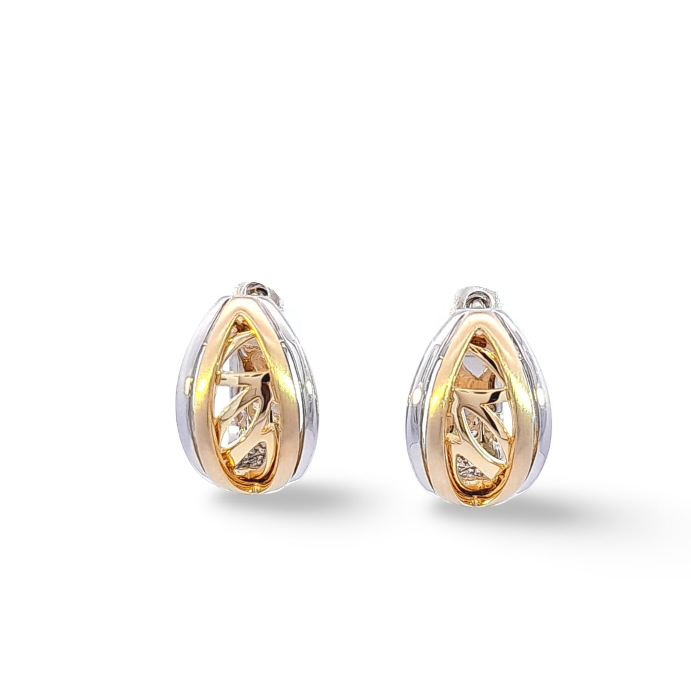Sterling Silver & Yellow Gold Plated Earring