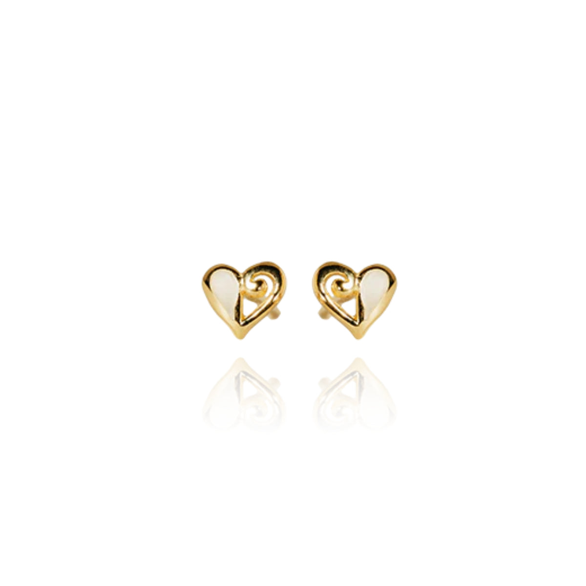 Mini Mother of Pearl Studs (Treasured) Gold Plated