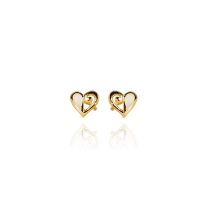 Mini Mother of Pearl Studs (Treasured) Gold Plated