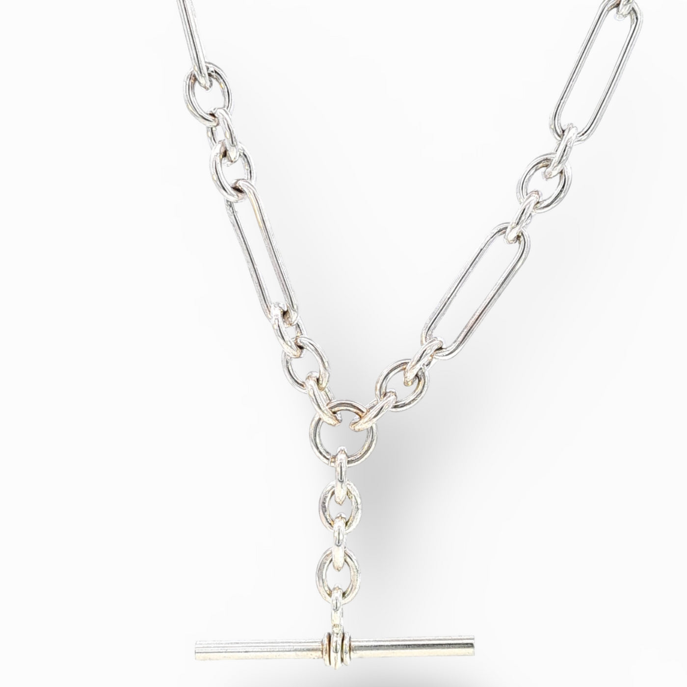 Sterling Silver 50cm Paper-Clip Link Heavy Fob Chain