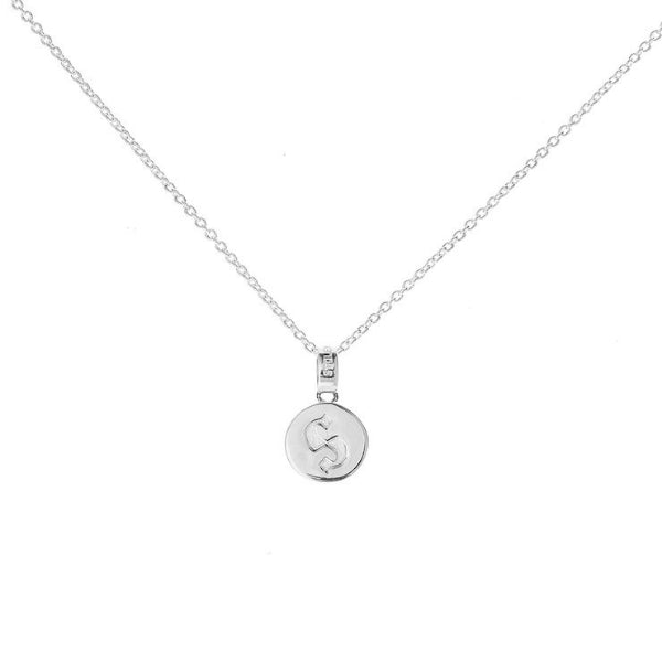 Sterling Silver S-Logo Cap Necklace