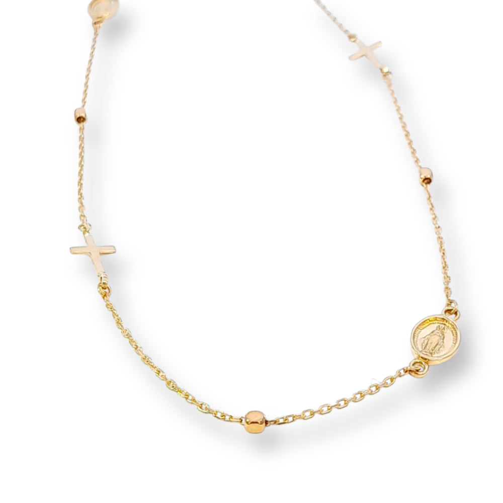 9ct Yellow Gold Rosary Necklace