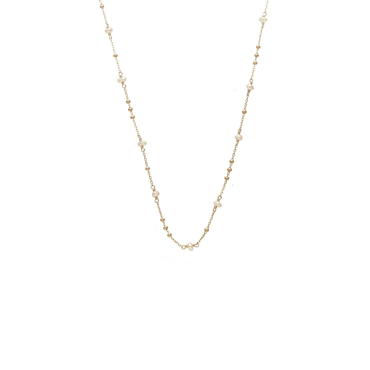 Dotty Gold Plated Fresh Water Pearl Necklace