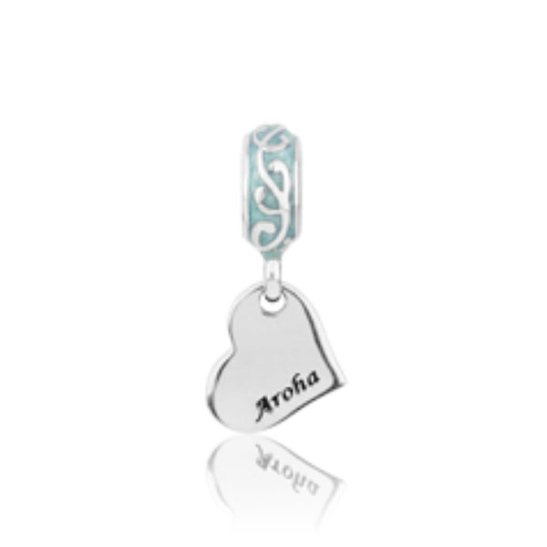 Aroha (Deep Love) Pendant Charm - Blue