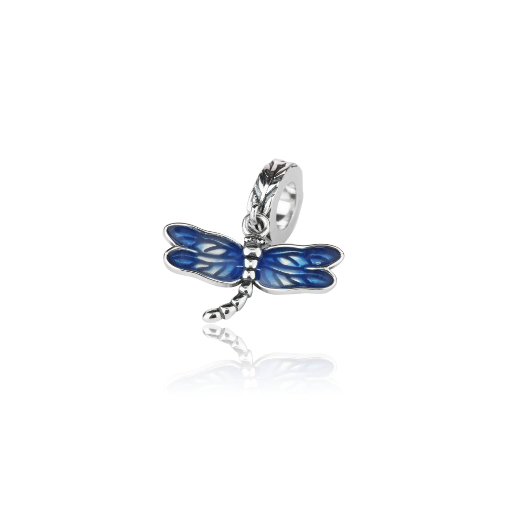 Blue Dragonfly Pendant Charm - New Beginnings
