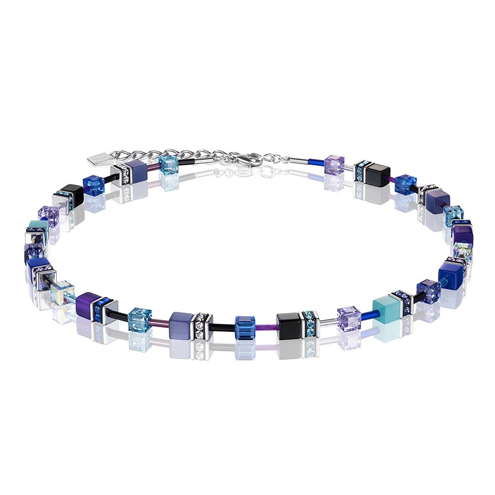 Geo Cube Blue/Purple Necklace