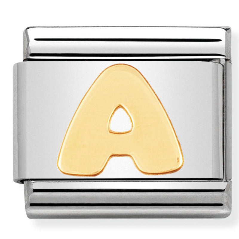Composable Classic Link Letter A in 18ct Yellow Gold