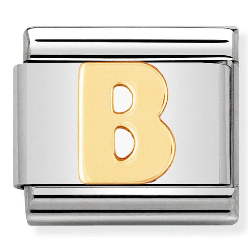 Composable Classic Link Letter B in 18ct Gold