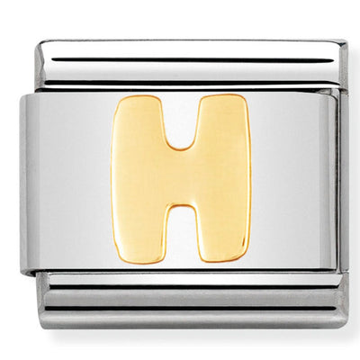 Composable Classic Link Letter H in 18ct Yellow Gold