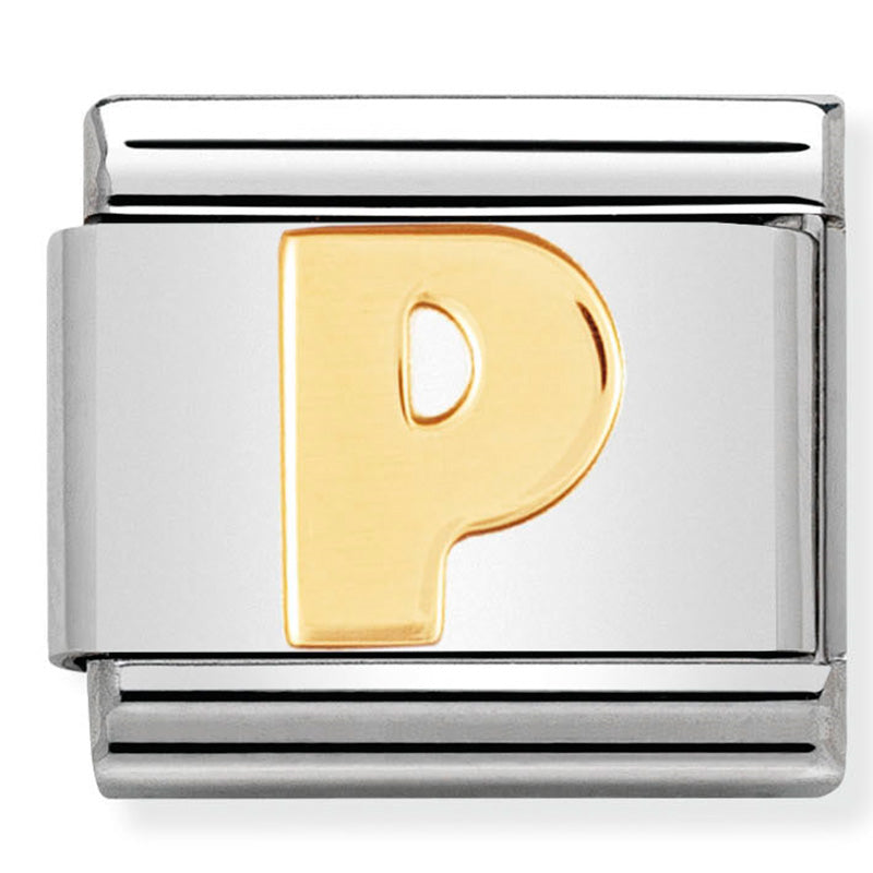 Composable Classic Link Letter P in 18ct Gold