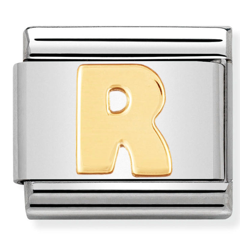 Composable Classic Link Letter R in 18ct Gold