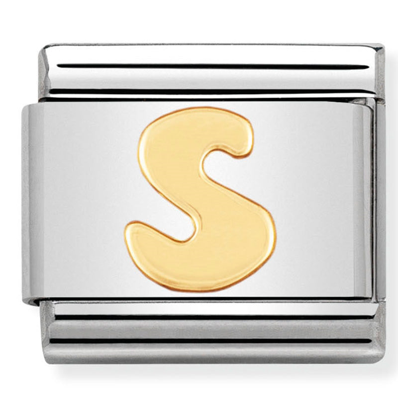 Composable Classic Link Letter S in 18ct Gold